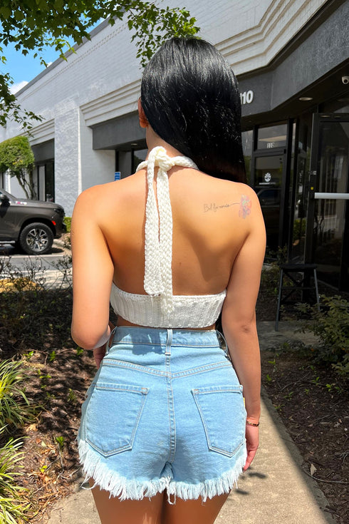 Bahama Knit Top - White - KNOWSTYLE - EDGE - EDGEONLINESTORE
